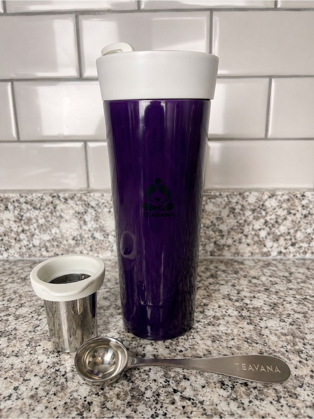 Starbucks Teavana Purple Tea Infuser Travel Tumbler Mug